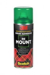 Ragasztó spray, 400 ml, 3M SCOTCH "ReMount"